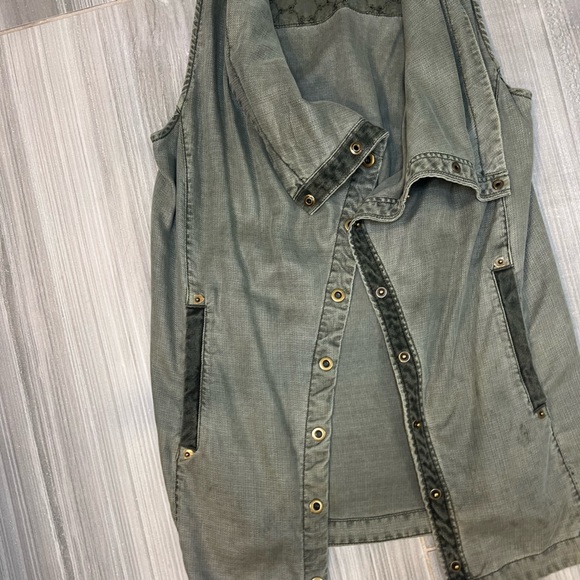 Marrakech Anthropologie Green Drapey Vest Small - Picture 4 of 8